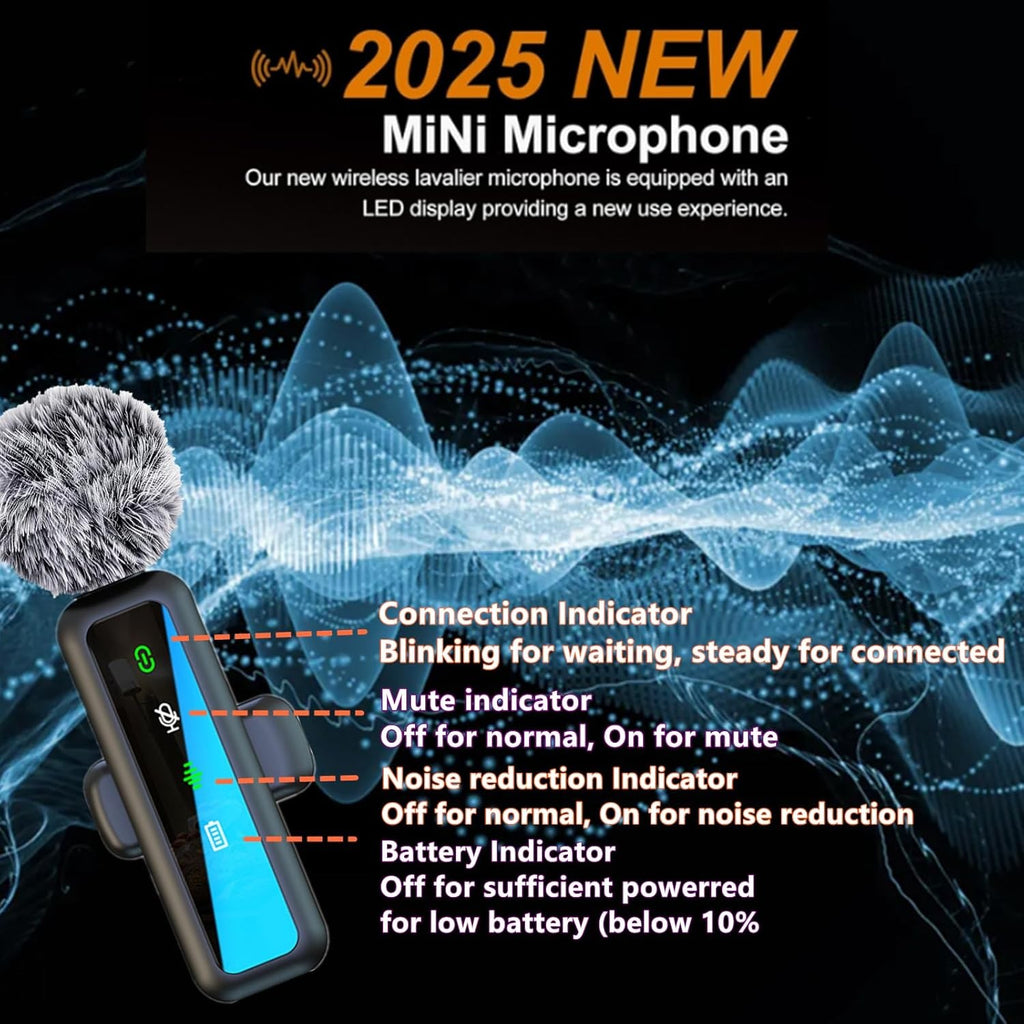 Wireless Lavalier Microphone for Iphone Android
