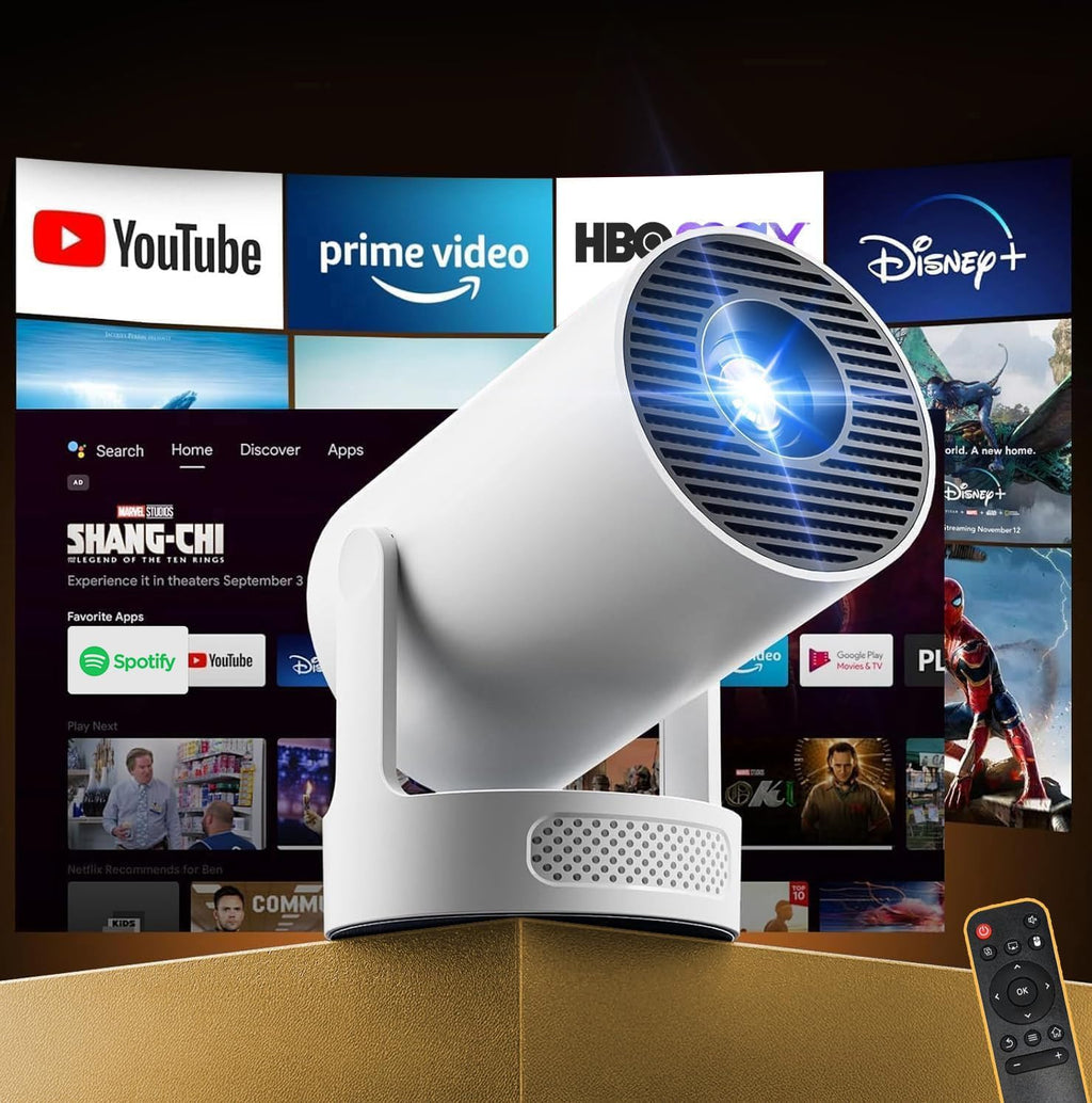 Philoent Portable Mini Projector, Premium HiFi Speaker Built-in App 1080P