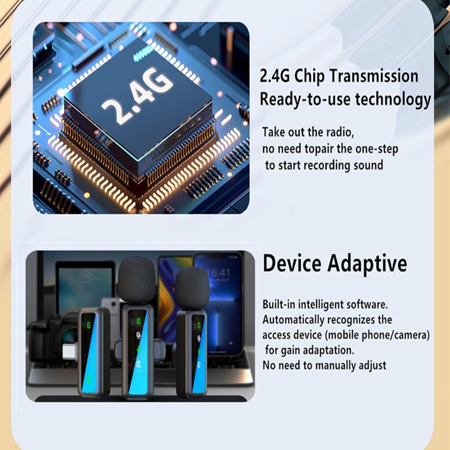 Wireless Lavalier Microphone for Iphone Android